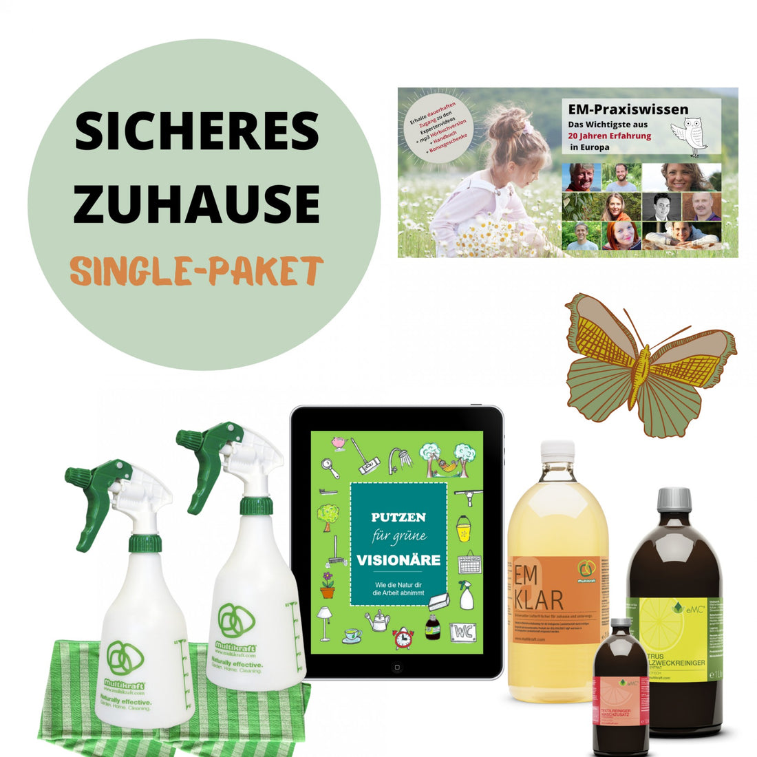 Sicherers Zuhause Single Nachhaltige Reinigungsprodukte